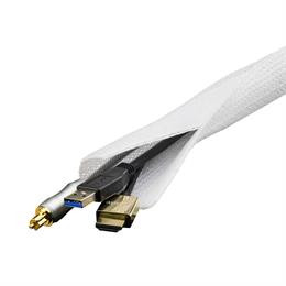 Nylon cable wrap, hook and loop fastener, 5m DELTACO white / LDR20