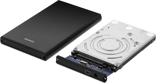 External enclosure for 1x2.5 "SATA hard drive, SATA 6Gb / s , USB 3.0 DELTACO black / MAP-GD28U3