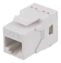 Cat6 Keystone jack, LSA/110 termination, plastic, 180 DELTACO white / MD-118