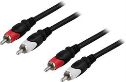 Audio cable DELTACO 2xRCA ha - ha, 3m / MM-111