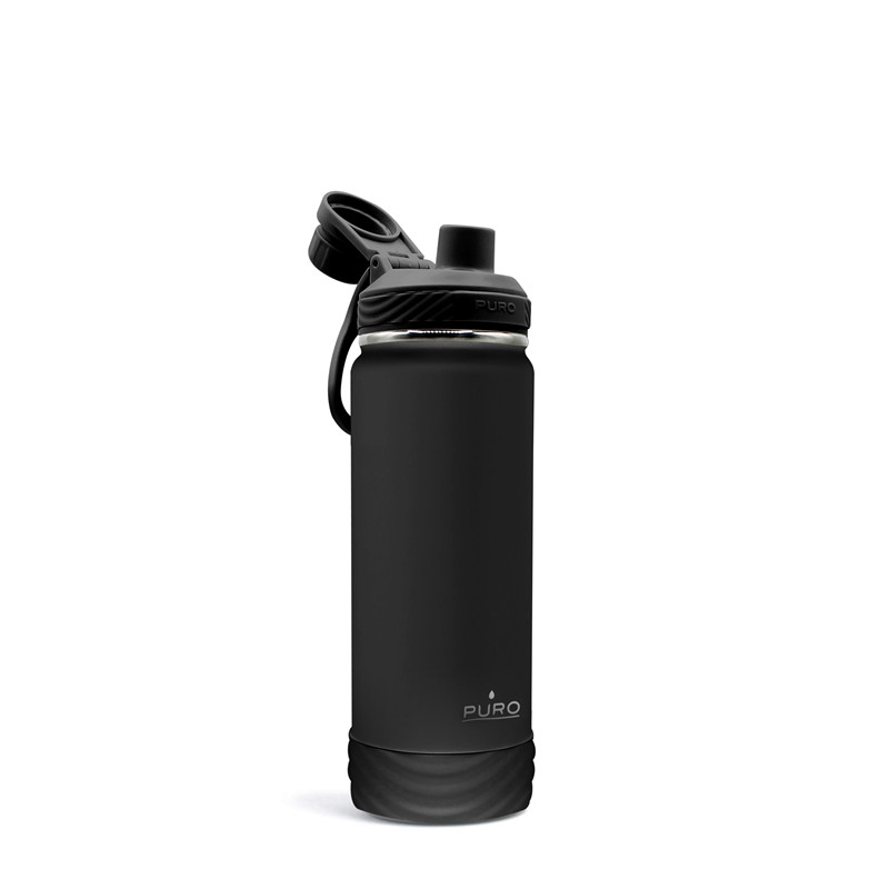 Thermal bottle PURO outdoor, stainless steel, BPA free, 500ml, black / WB500OUTDOORDW1BLK