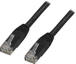 Cable DELTACO U / UTP Cat5e 0.5 m black / S05-TP