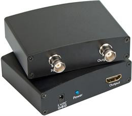 Signal Converter from HD-SDI to HDMI, BNC, with SDI Loop Out function, black / SDI-1000