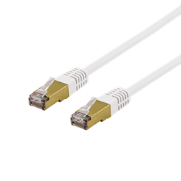 Cable DELTACO UTP, 10m, CAT6a, white / SFTP-610VAH