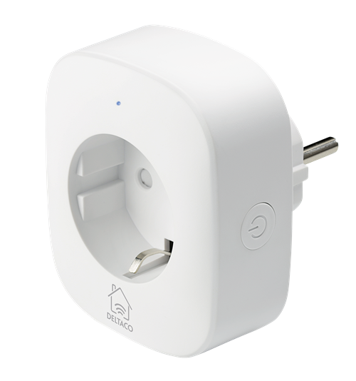 DELTACO SH-P01E Smart Plug with energy monitoring, 2.4GHz, white SH-P01E