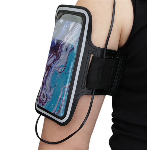STREETZ Sport armband, reflective, fits up to most 6.5" screens, black / SPO-001