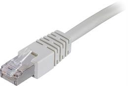 DELTACO F/UTP Cat6 patch cable, 0.5m, 250MHz, Delta-certified, LSZH, gray /  STP-60 