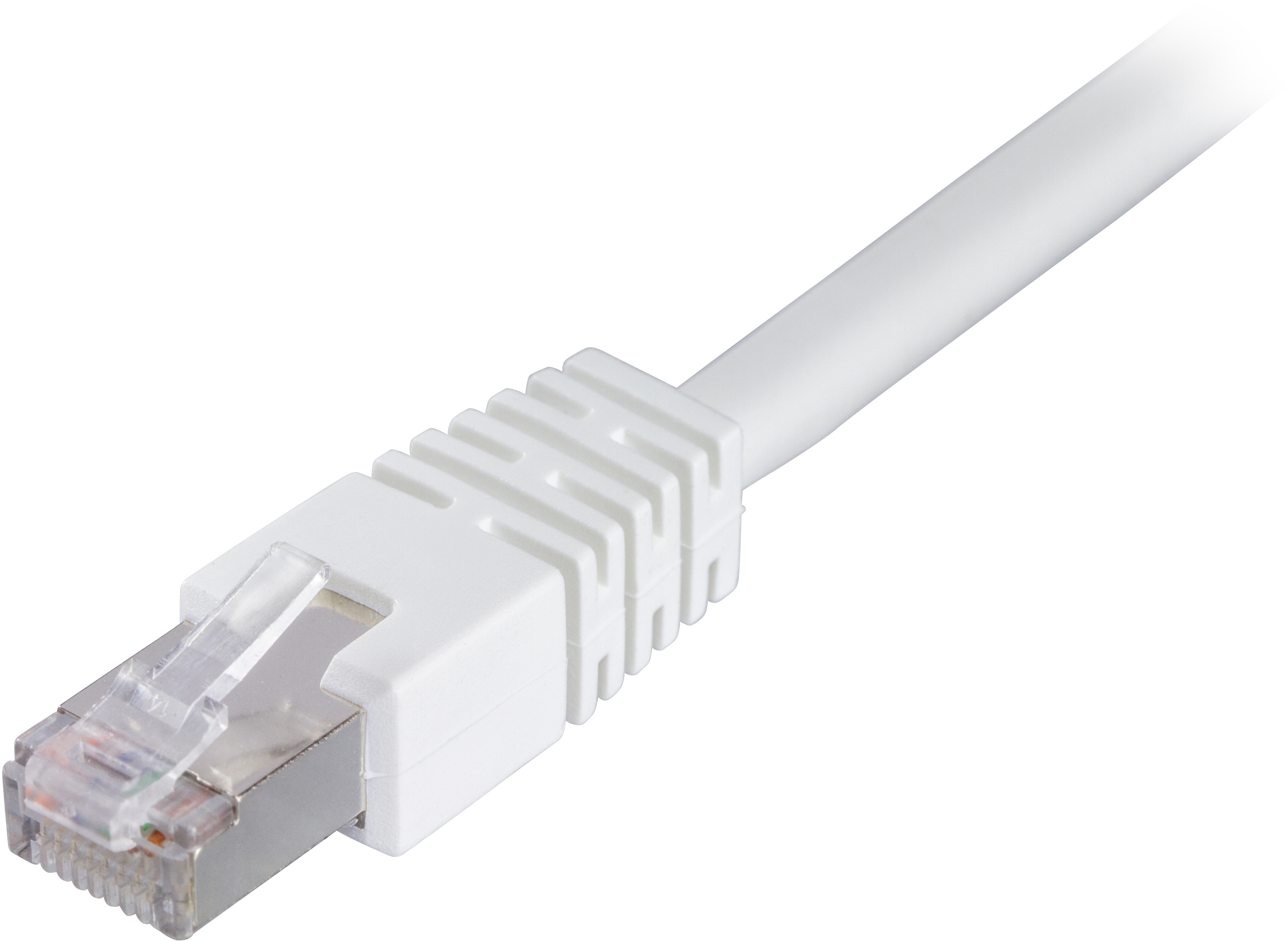 Cable DELTACO F / UTP Cat6 patch, LSZH, 0.3m, white / STP-603V