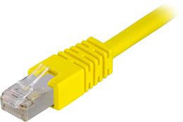 Cable DELTACO F / UTP Cat6, LSZH, 0.5m, Yellow / STP-60GL