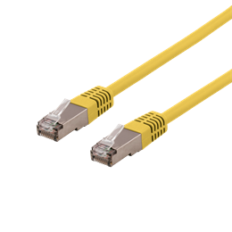 Cable DELTACO U / STP Cat6a, LSZH, 0.5m, yellow / STP-60GLAU