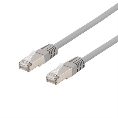 Cable DELTACO U/FTP Cat6a, 10m, 500MHz, LSZH, gray / STP-610AU