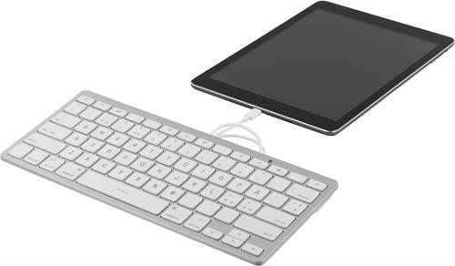 Keyboard DELTACO,  Nordic layout white/silver / TB-126
