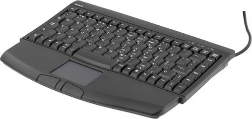 DELTACO high-quality mini-keyboard with built-in touchpad, 89 keys, Nordic layout, USB, black TB-5DSU