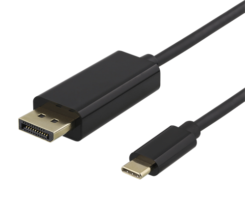 DELTACO USB-C to DisplayPort cable, 2m, 4K @ 60Hz, black USBC-DP200
