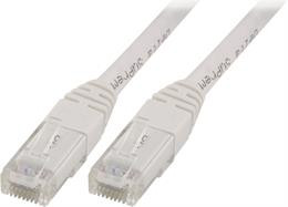 Cable DELTACO U / UTP Cat5e 0.5 m, white / V05-TP
