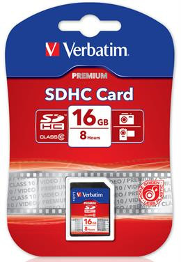 Verbatim memory cards, SDHC, 16GB , Secure Digital High-Capacity, Class 10 / V43962