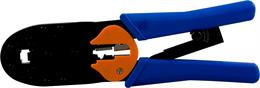 Modular tool for 4/6/8 pin with cutter / stripper, metal / plastic DELTACOIMP blue / black / orange / VK-16