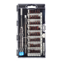 Professional chisel kit, 58 parts, extension rod, CRV bits DELTACOIMP black / VK-56