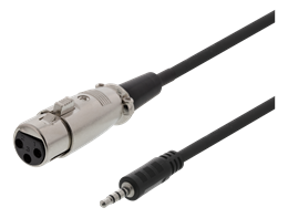 Adapter DELTACO XLR to 3.5mm, 1.5m, 3-pin XLR, Cisco pinout, black / XLR-2000