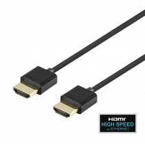 Ultra-thin HDMI cable DELTACO 4K UHD, 2m, black / R00100018