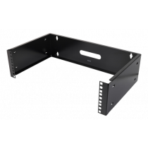 DELTACO 19" wall mount, 3U, max 25kg, steel construction, black/ 19-WMB3