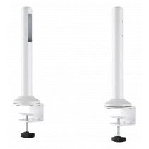 Table mount DELTACO OFFICE for track panel, white / DELO-0152