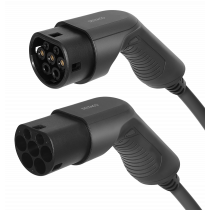 Charging cable DELTACO e-Charge type 2 to type 2, 1 phase, 32A, 7.6KW, 10M, black / EV-12110