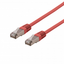 Cable DELTACO S/FTP Cat6, LSZH, 0,5m, Red / SFTP-60RH