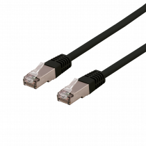 Cable DELTACO S/FTP Cat6 patch, LSZH, 1,5m, 250MHz, black / SFTP-611SH