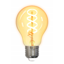 DELTACO SMART HOME Spiral LED filament lamp, E27, WiFI 2.4GHz, 5.5W, 470lm, dimmable, 1800K-6500K, 220-240V, SH-LFE27A60S