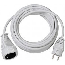 Brennenstuhl earthed extension cable straight CEE 7/7 to straight CEE 7/4 (Schuko), 5m white 1168440 / DEL-118I