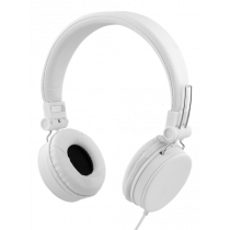 STREETZ headphones with microphone, foldable, 3.5 mm connection, 1 button remote control, 1.5 m cable, white / HL-W203