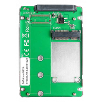mSATA for SSD cabinet, 2.5 ", for 1xmSATA SSD 30x50mm, aluminum housing DETACOIMP silver  / KT031A