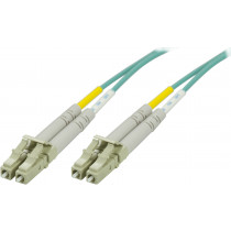 Fiber cable DELTACO OM3, LC - LC, duplex, multimode, 50/125, 0.5m / LCLC-60