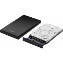 External enclosure for 1x2.5 "SATA hard drive, SATA 6Gb / s , USB 3.0 DELTACO black / MAP-GD28U3
