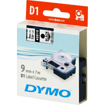 Tape DYMO D1 9mm x 7m, black on transparent / S0720670 40910