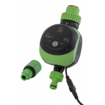 DELTACO SMART HOME smart water control, WiFi 2.4GHz, IP67, 9V, timer, 2-8 bar, black / green SH-OW01