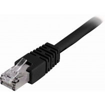 Patch cable DELTACO F/UTP Cat6, 1.5m, 250MHz, Delta-certified, LSZH, black / STP-611S