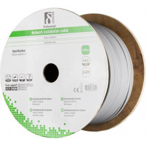 DELTACO F / UTP Cat6 wiring cable, LSZH, 305m roll, 250MHz, Delta-certified, gray / TP-48CH
