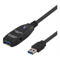 DELTACO PRIME active USB 3.0 extension cable, Type A male - Type A female, 7m / USB3-1004