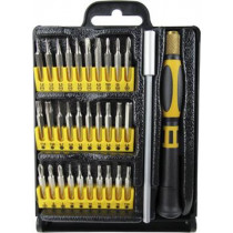  Precision bit kit with one handle, bit holder and 30 bits DELTACOIMP orange / black  / VK-249
