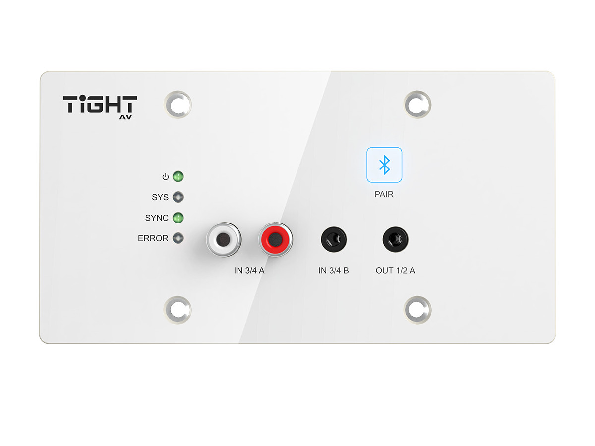 Bluetooth dante wall interface TIGHT AV, white / AU-BT413WP-DA-WH