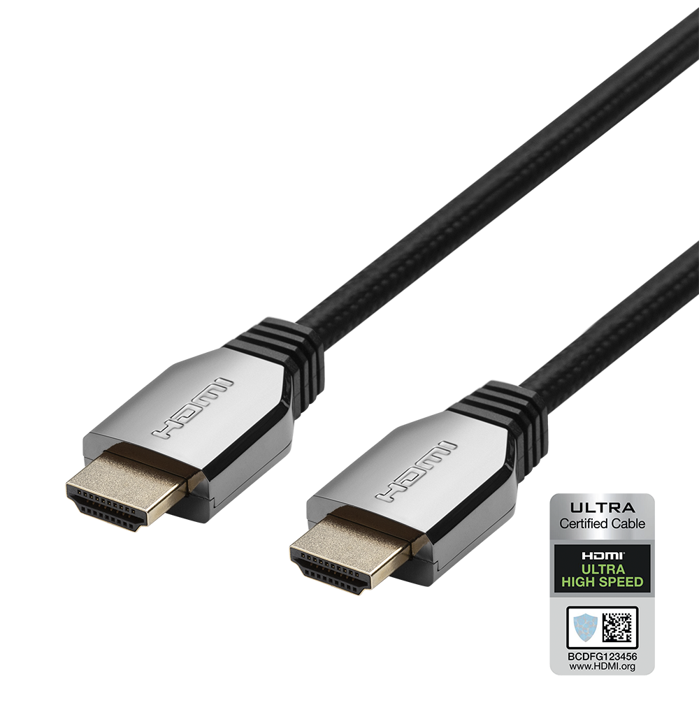 DELTACO ULTRA High Speed HDMI-кабель, алюминий, плоский, 2 м