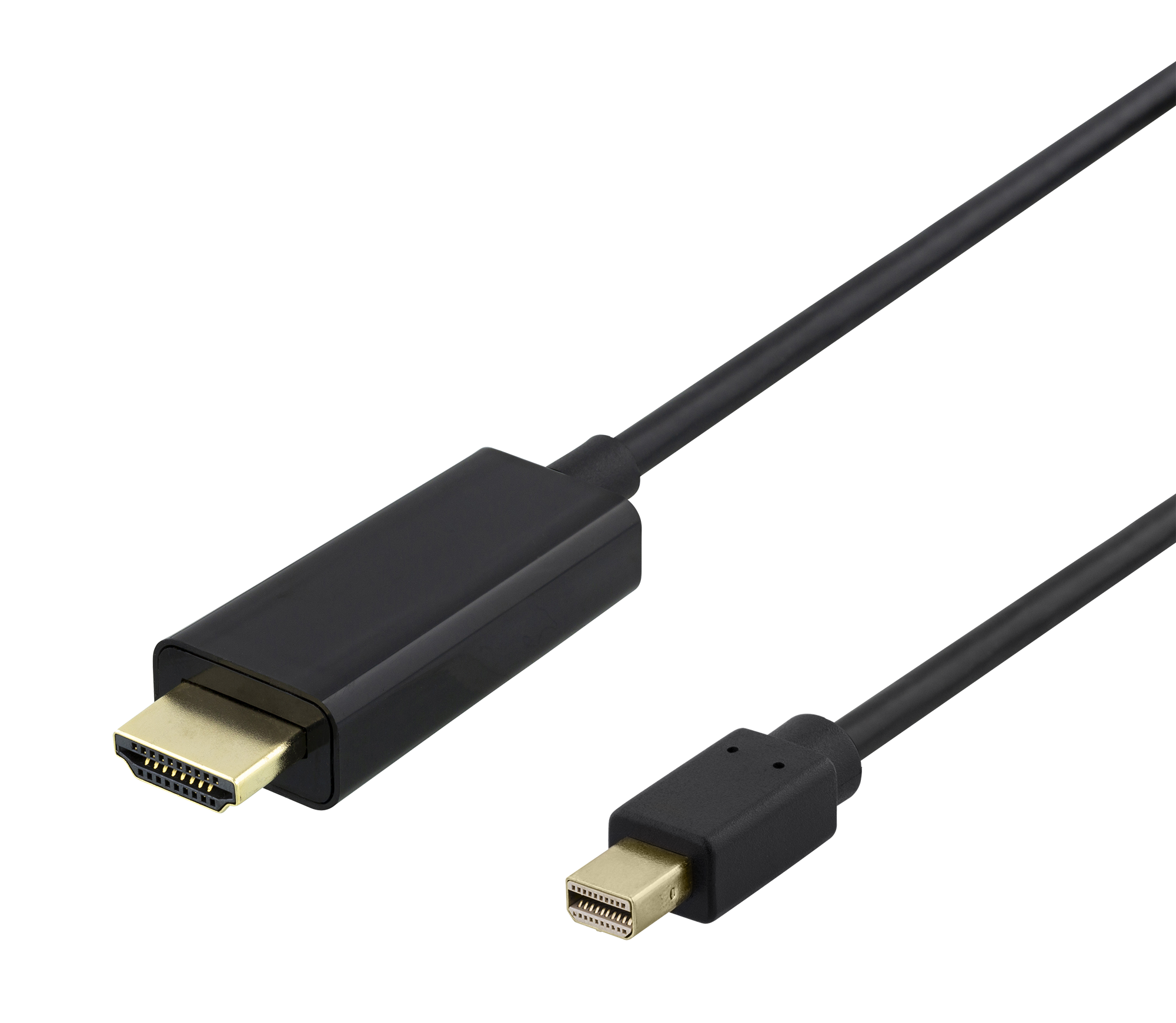 DELTACO mini DisplayPort по кабелю HDMI, 4k@30Hz, 2м, черный