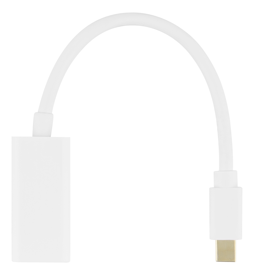 Переходник DELTACO Mini DisplayPort на HDMI, 4K@60Hz, 0,2м, вит.