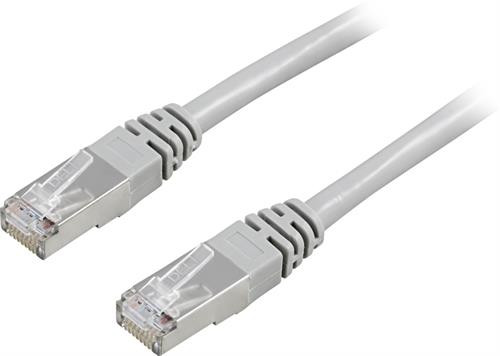 Cable patch DELTACO F / UTP,  Cat5, 20m, 100MHz, gray / 20-STP