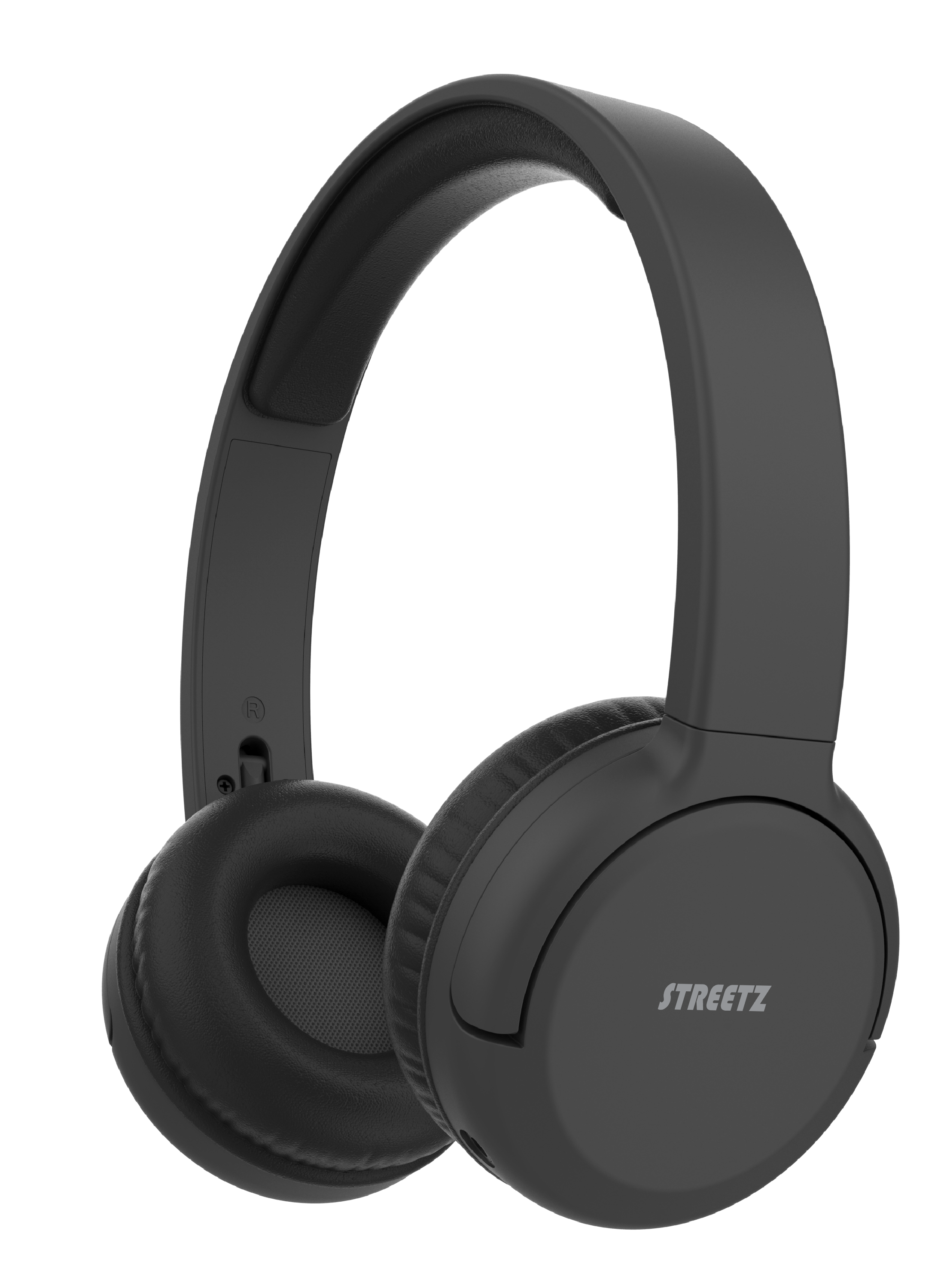 BT210 Bluetooth headphones STREETZ, mic, foldable, black / BT210-BLK / 6612085