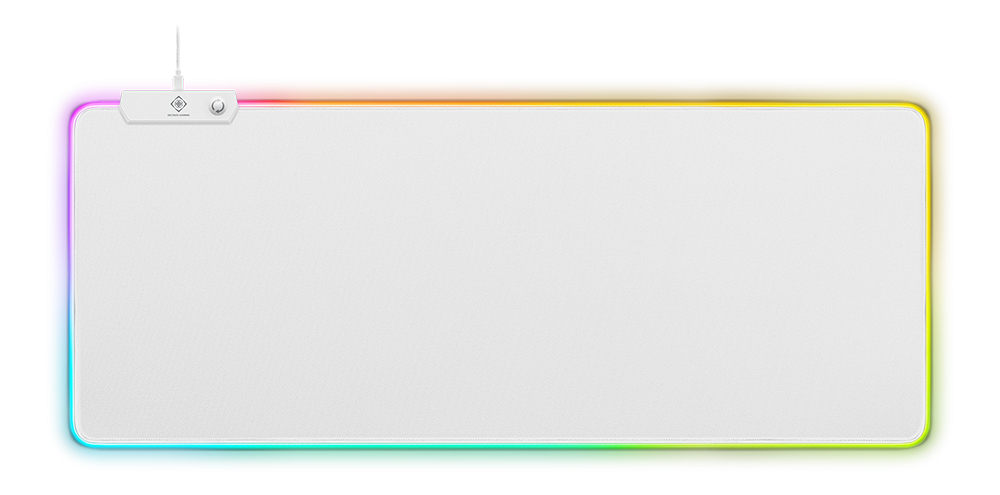 Коврик для мыши WHITE LINE RGB, 900x360x4 мм, 13 светодиодных режимов, белый