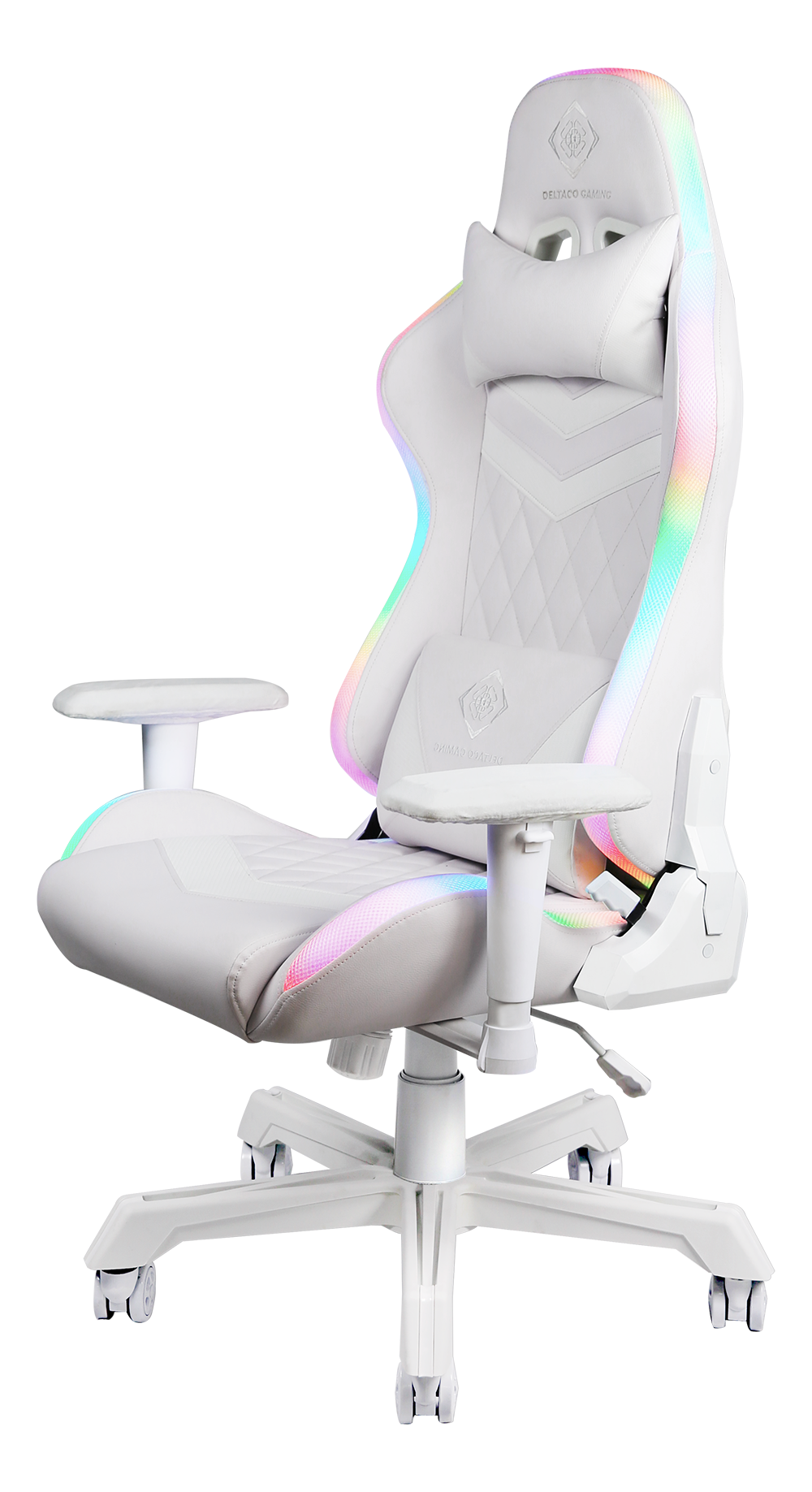 Игровое кресло White Line RGB, белое