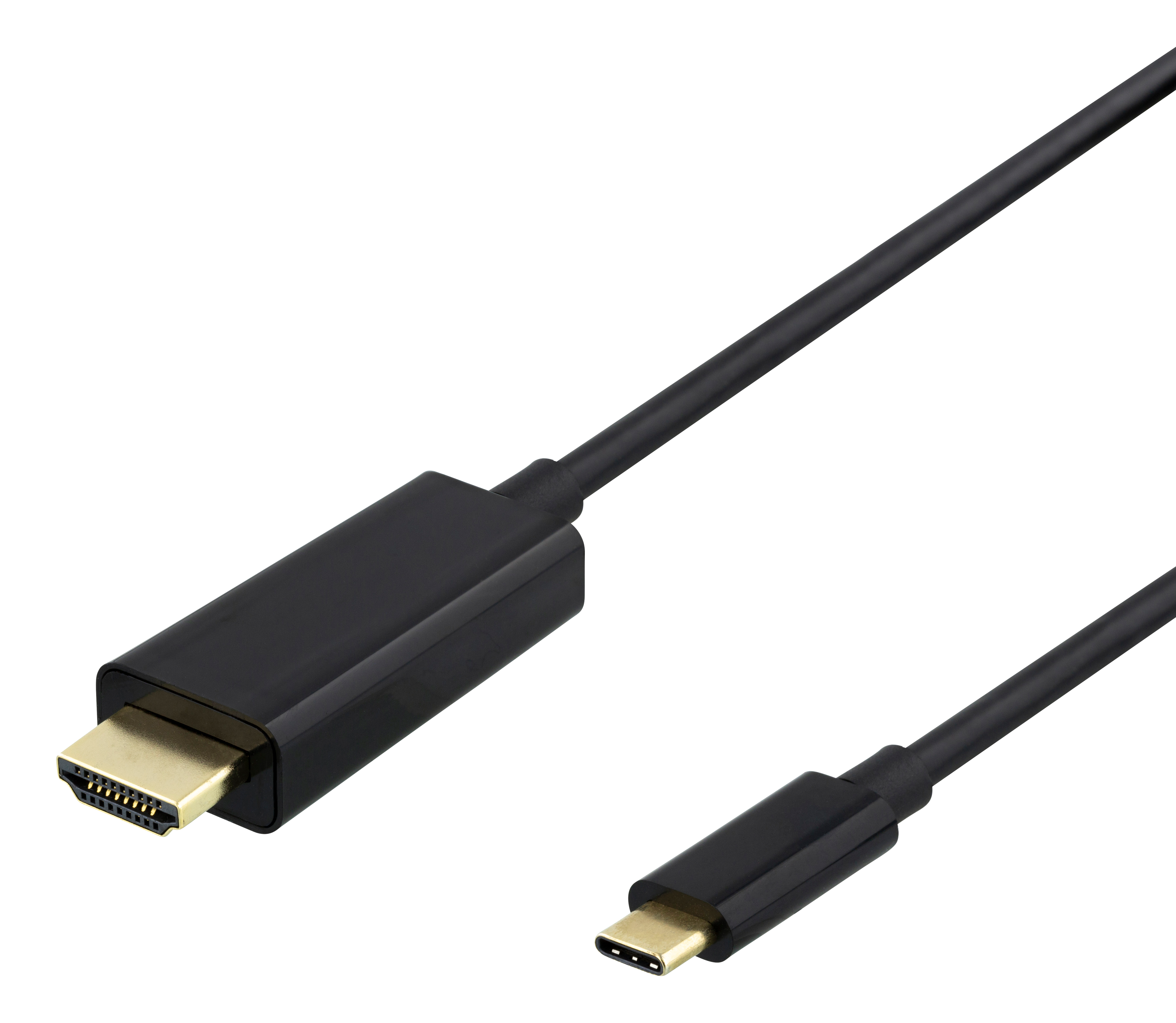 Кабель DELTACO USB-C к HDMI, 2 м, 4K@60Hz, черный